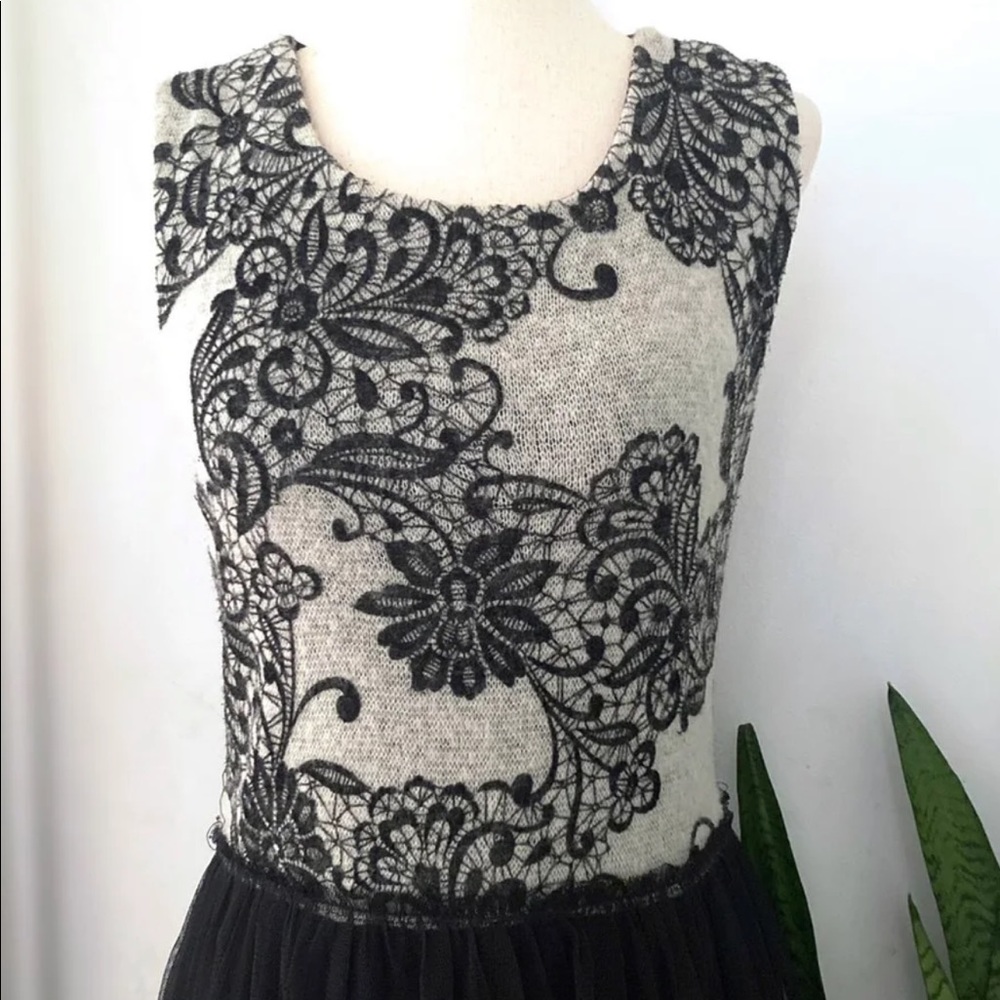 Anthro Weston wear sable flocked dress